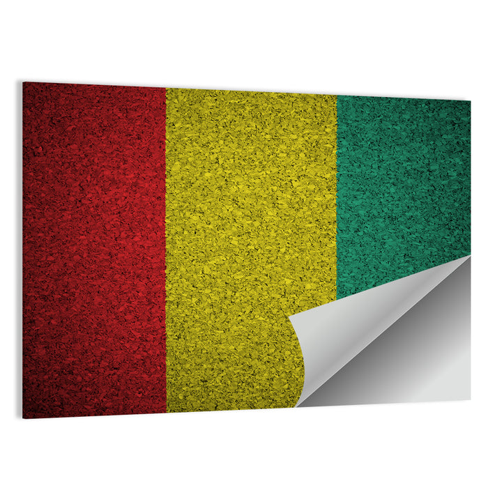 Textured Guinean Flag Wall Art as a poster print