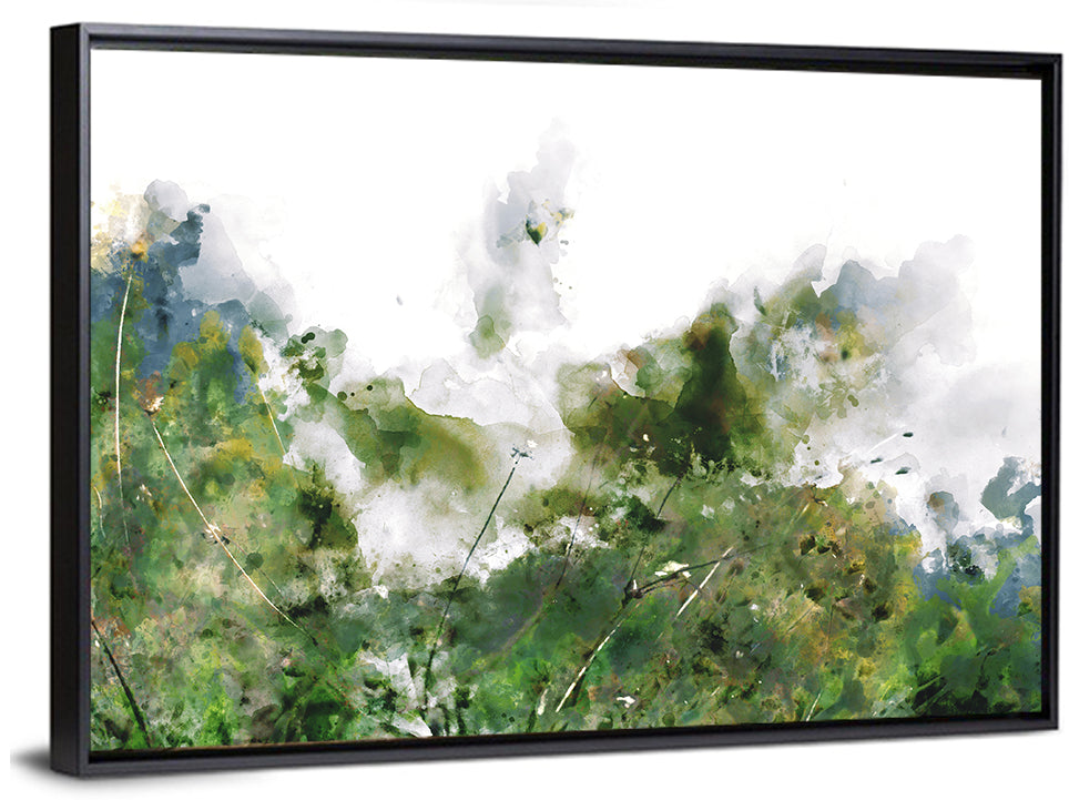 Wildflower Watercolor Abstract Wall Art