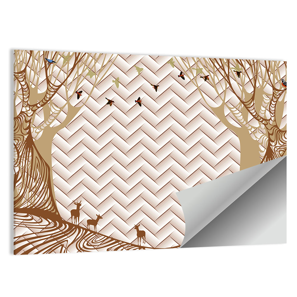Marble Forest Silhouette Wall Art