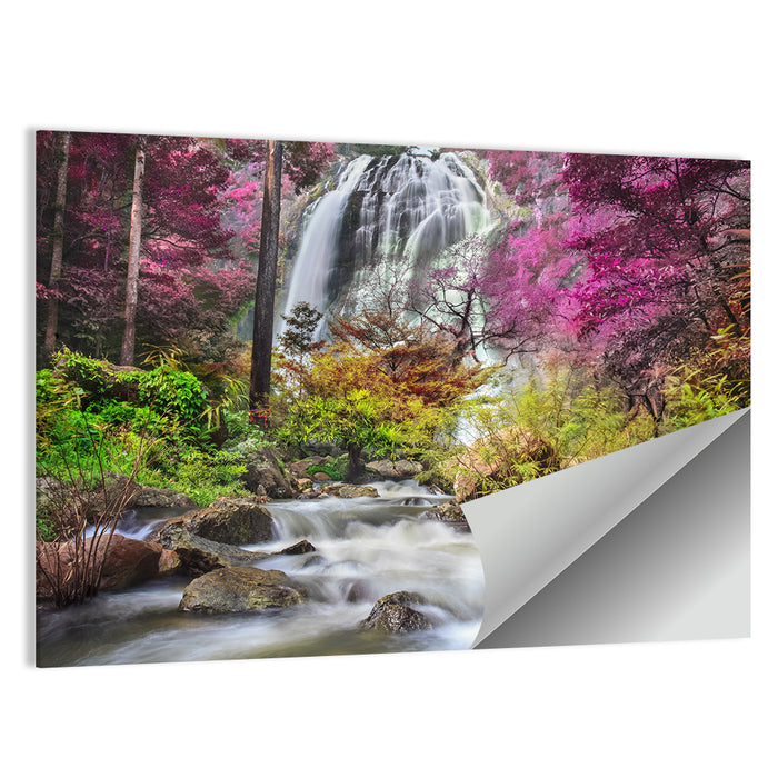 Klonglan Forest Waterfall, Thailand Wall Art as a poster print