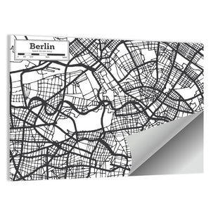 Berlin City Map Wall Art