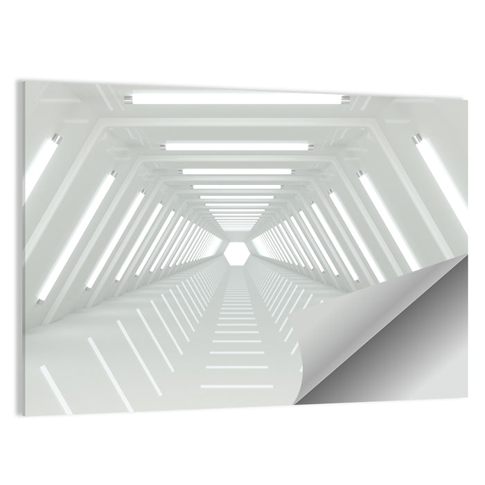 White Tunnel Wall Art as a poster print