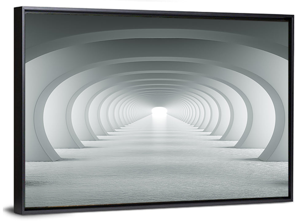 White Arched Corridor Wall Art