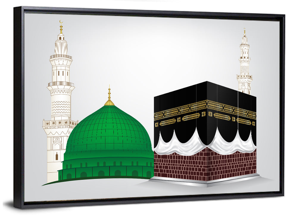 Masjid Al Haram and Masjid E Nabawi Wall Art