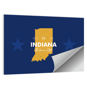 Indiana City Map Wall Art