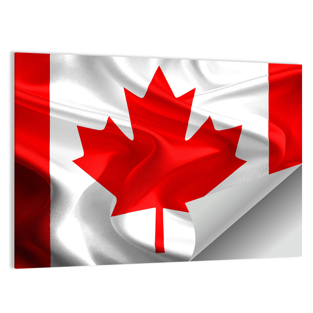 Waving Canadian Flag Wall Art