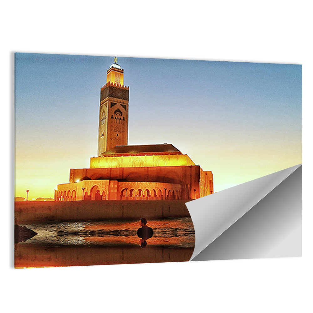 Hassan Ii Mosque at Sunset, Casablanca Wall Art