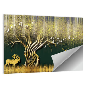 3D Jungle Wallpaper Wall Art