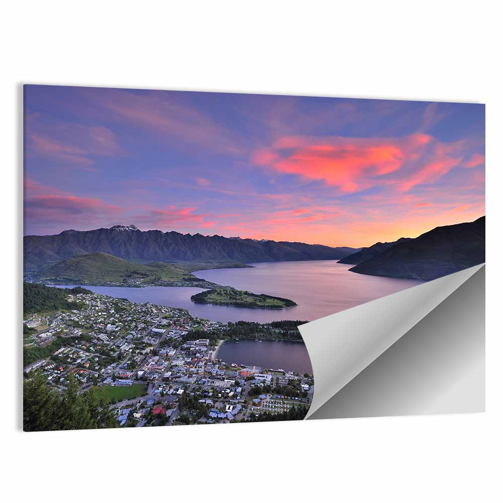 Queenstown Over Lake Wakatipu Wall Art
