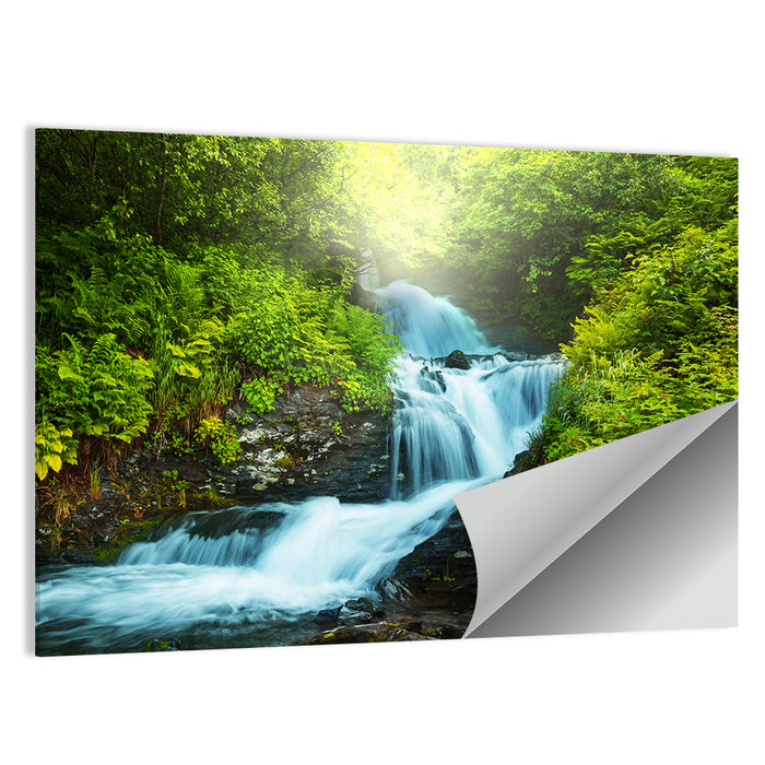 Forest Creek Waterfall Wall Art as a poster print