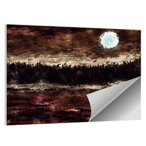 Moonlit Lake Artwork Wall Art