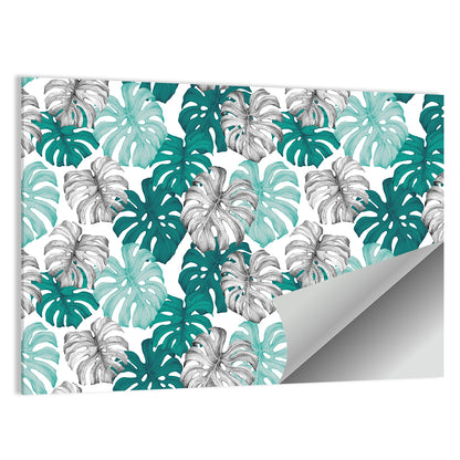 Monstera Leaves Seamless Pattern Wall Art