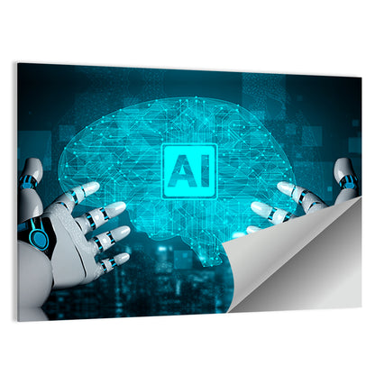 Future Artificial Intelligence Robot Wall Art