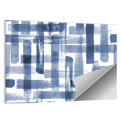 Indigo Brush Strokes Texture Wall Art