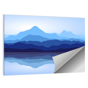 Blue Mountains Reflection In lake Wall Art