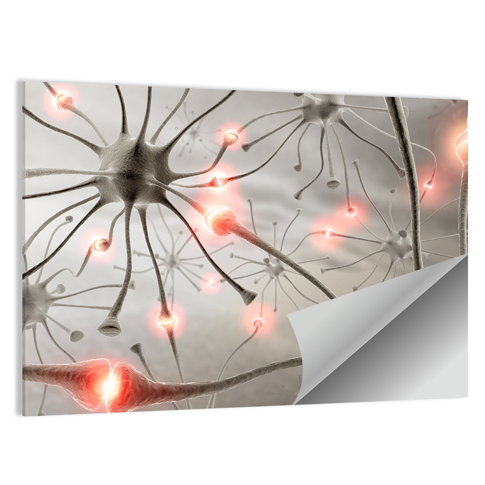 Hardwired Neurons with Glowing Synapses Wall Art