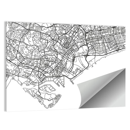 City Map Of Singapore Wall Art