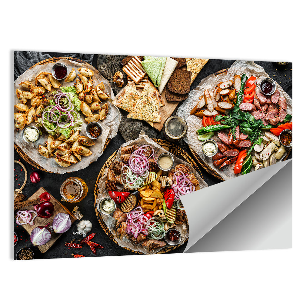Mixed Food Ingredients Wall Art