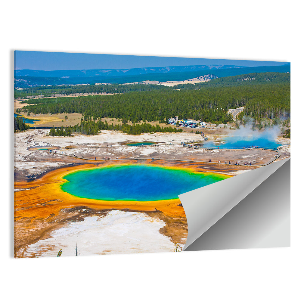 Grand Prismatic Spring Aerial View Wall Art