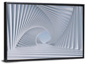 3d White Spiral Tunnel Wall Art