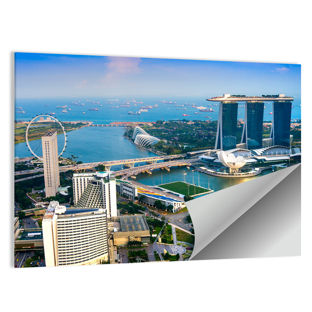 Marina Bay Sunset Skyline Wall Art