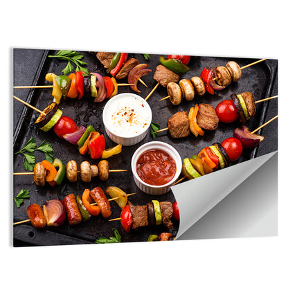Grilled Kebabs Wall Art