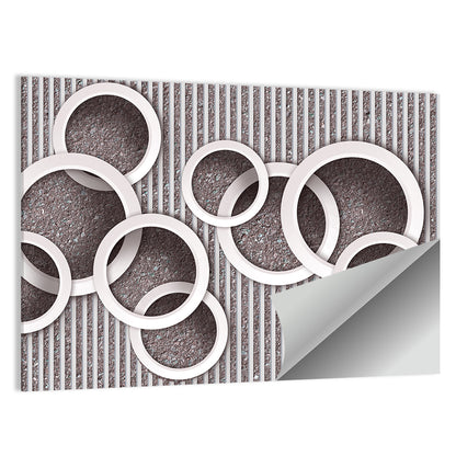 3D Circles Wallpaper Wall Art