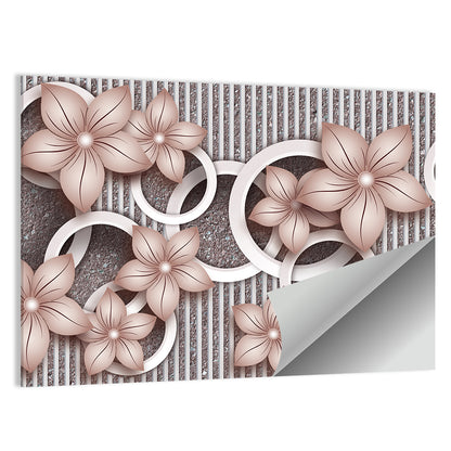 Decorative Flowers Wallpaper Wall Art