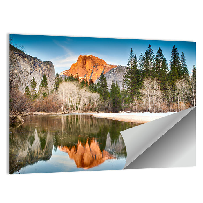 Half Dome Reflection, Yosemite Wall Art as a poster print