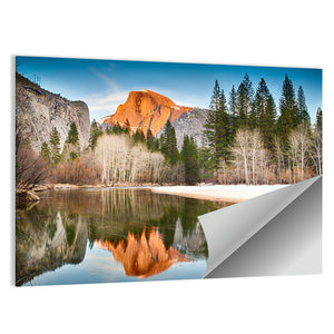 Half Dome Reflection In Merced River Wall Art