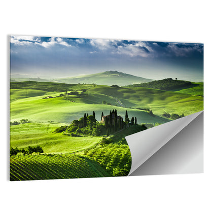 Sunrise In Valley Of San Quirico d Orcia Wall Art