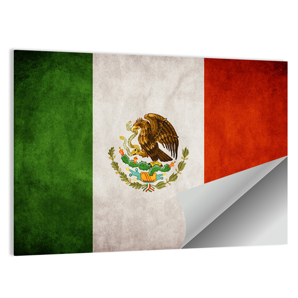 Vintage Mexican Flag Emblem Wall Art