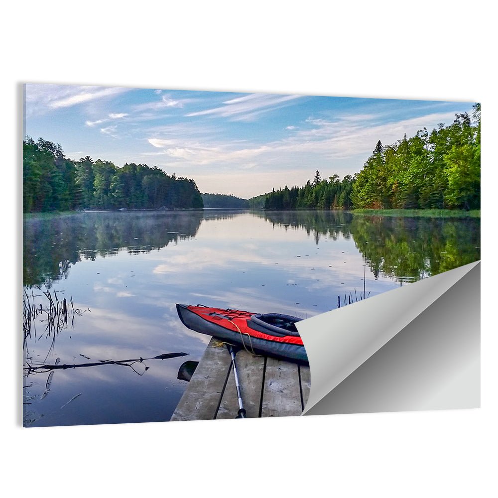 Red Kayak at Lake Kabetogama Wall Art