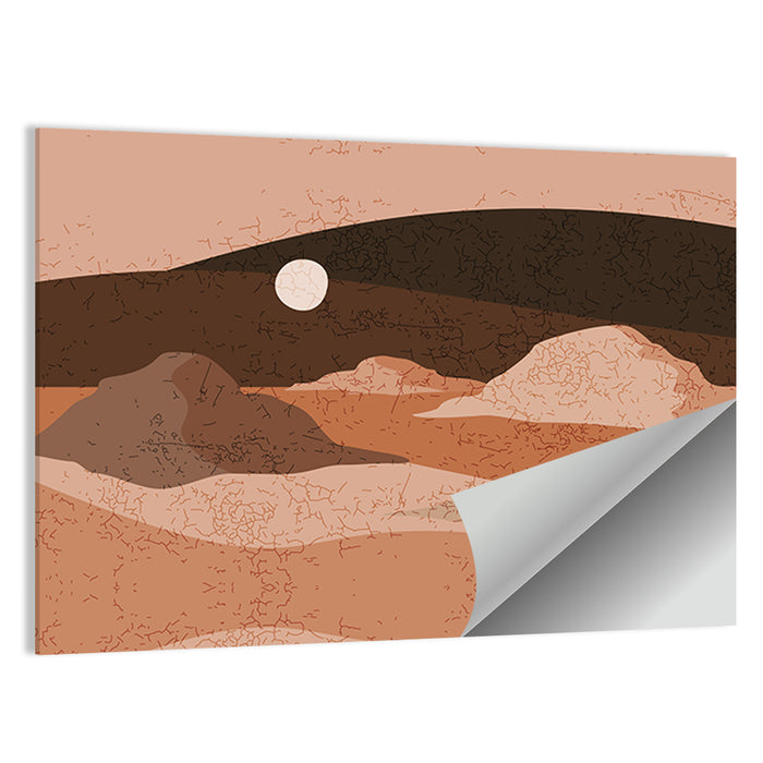 Moonlit Desert Dunes Wall Art as a poster print