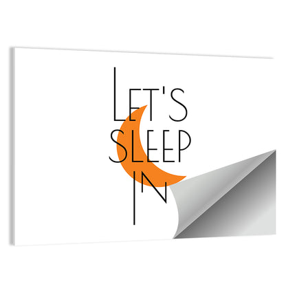 Let’s Step in Crescent Moon Quote Wall Art