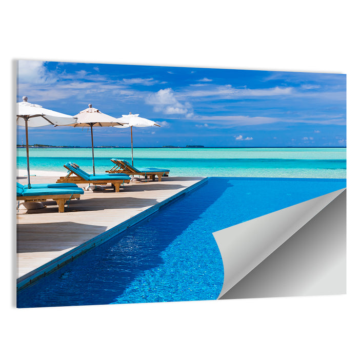Tropical Infinity Pool Wall Art as a poster print