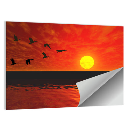 Flying Ducks Wall Art