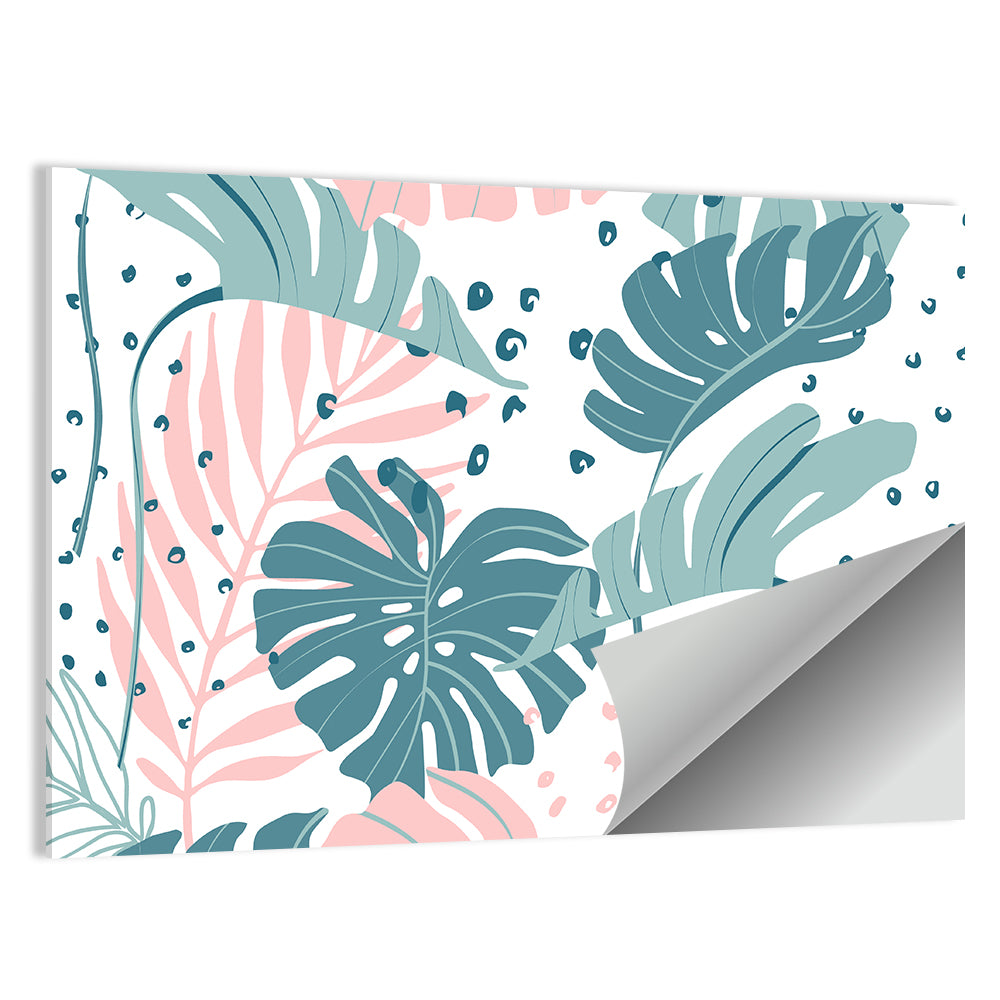 Minimal Tropical Leaf Pattern Wall Art