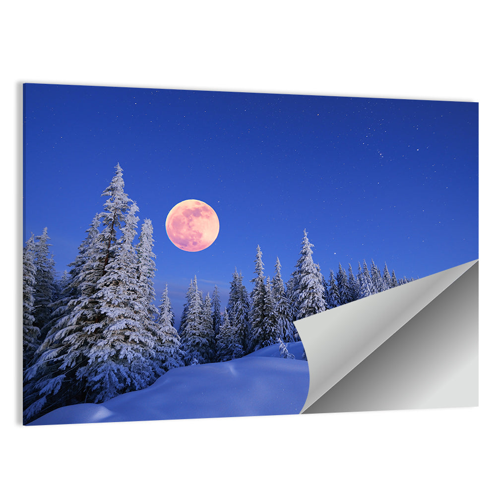 Moonlit Carpathian Mountains, Ukraine Wall Art