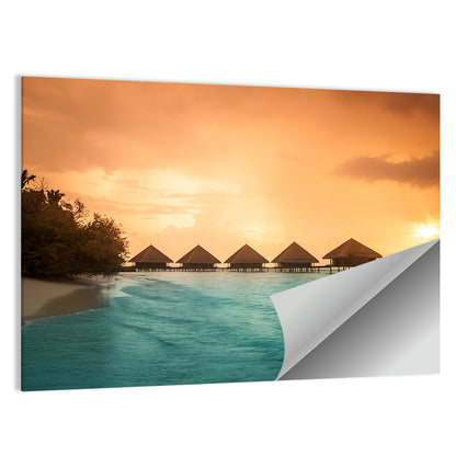 Over Water Bungalows In Bora Bora Wall Art