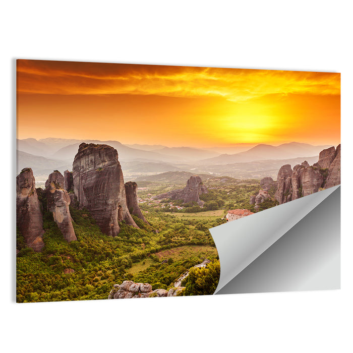 Roussanou Monastery Sunset, Meteora Wall Art as a poster print