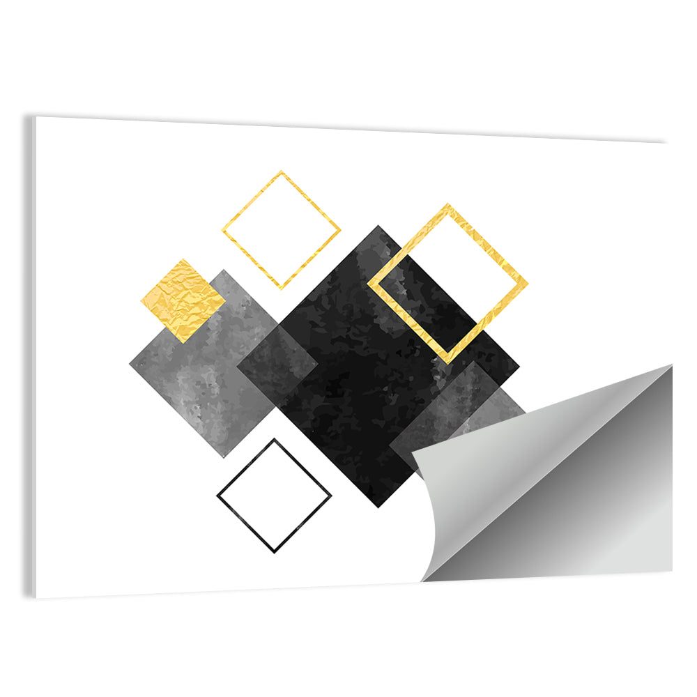 Layered Squares Composition Wall Art
