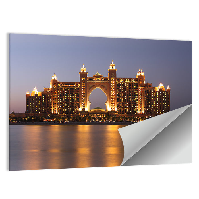 Atlantis the Palm at Night Wall Art as a poster print