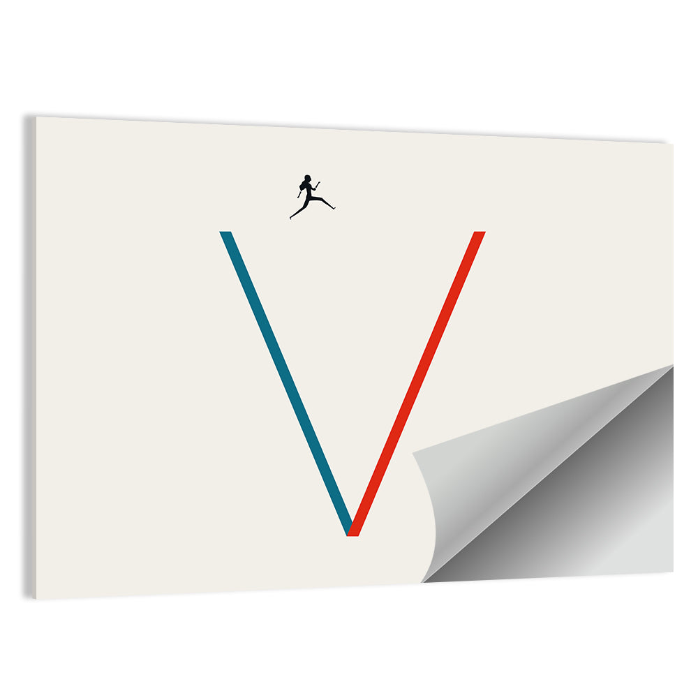 Victory V Runner Silhouette Wall Art