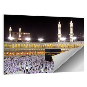 Muslim Pilgrims Around Holy Kaaba Wall Art