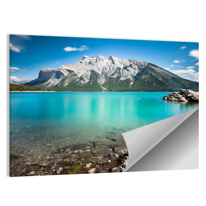 Lake Minnewanka View of Mount Inglismaldie Wall Art as a poster print