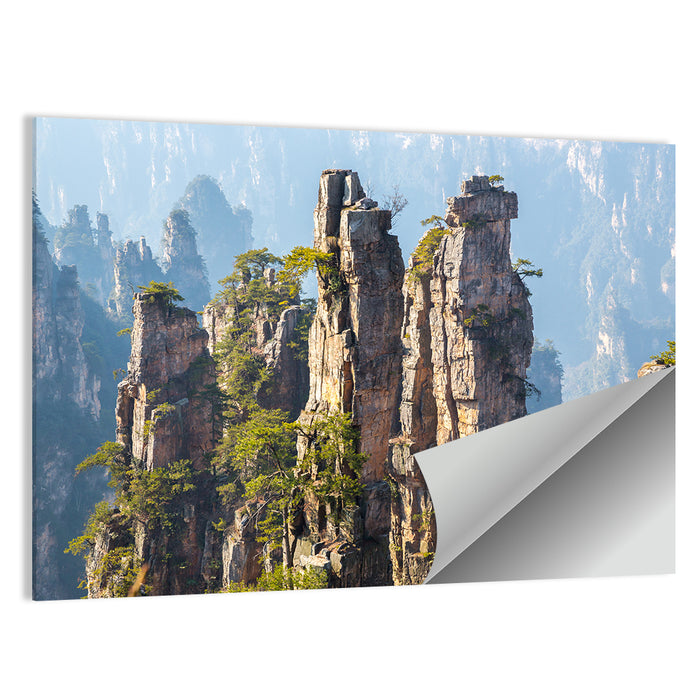 Zhangjiajie Sandstone Pillars Wall Art as a poster print