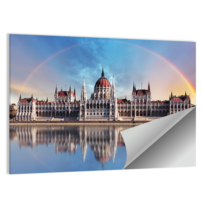 Budapest Parliament Reflection Wall Art as a poster print