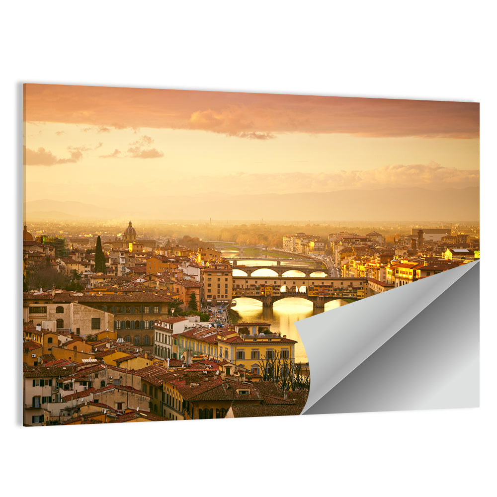 Ponte Vecchio at Sunset Wall Art