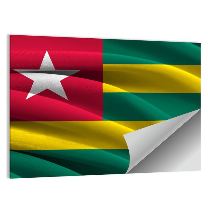 Togolese Flag Wall Art as a poster print